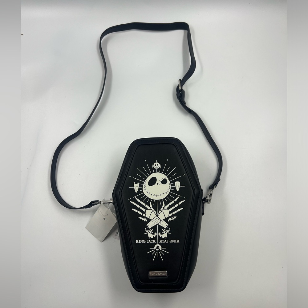 Disney Skinny Dip Nightmare Before Christmas King Jack Coffin Purse Crossbody
